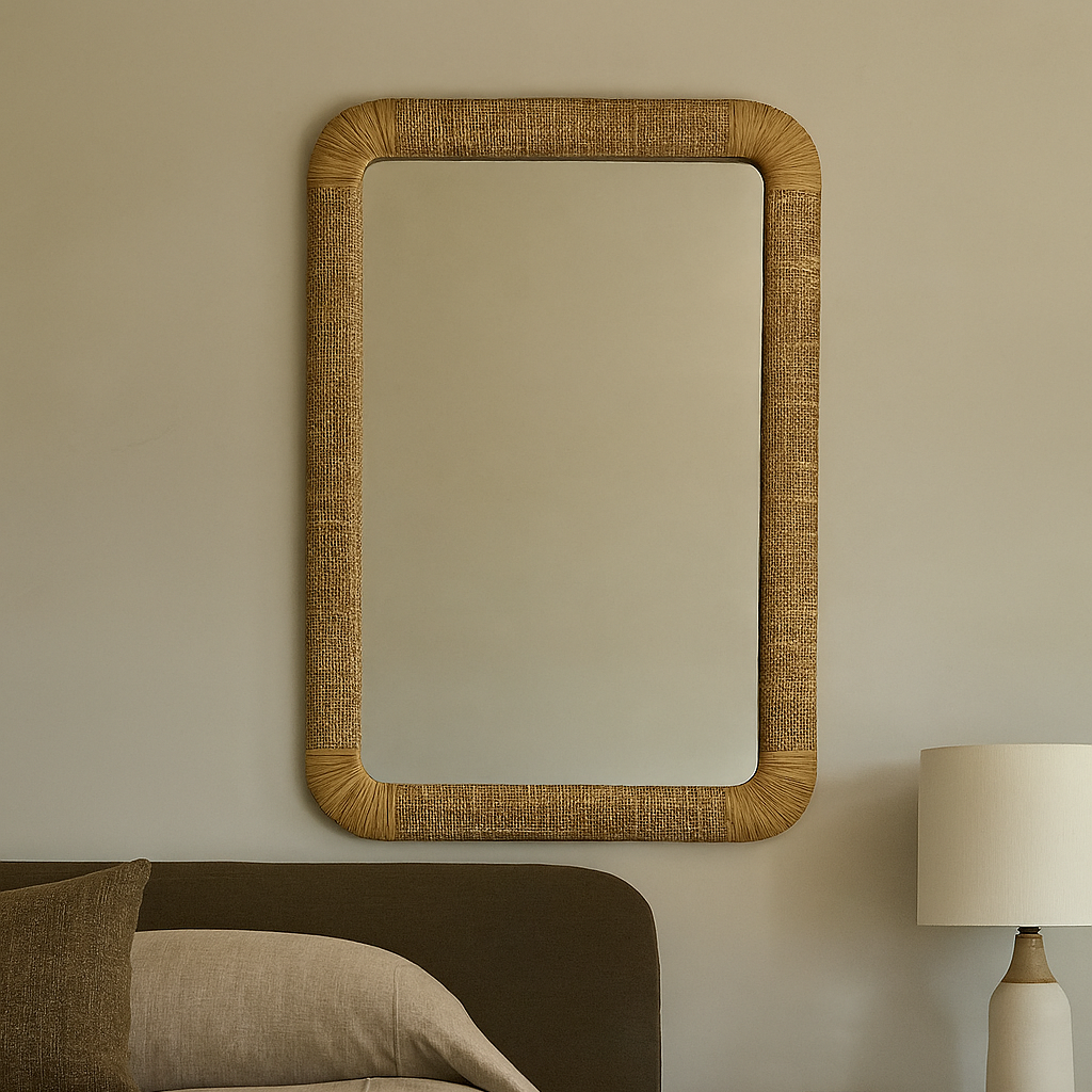 Miroir rectangulaire en rotin TAMY