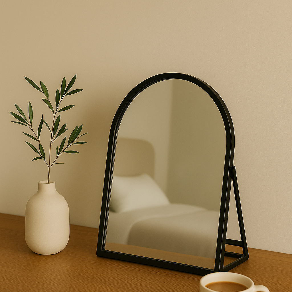 Miroir en métal noir GASPARD