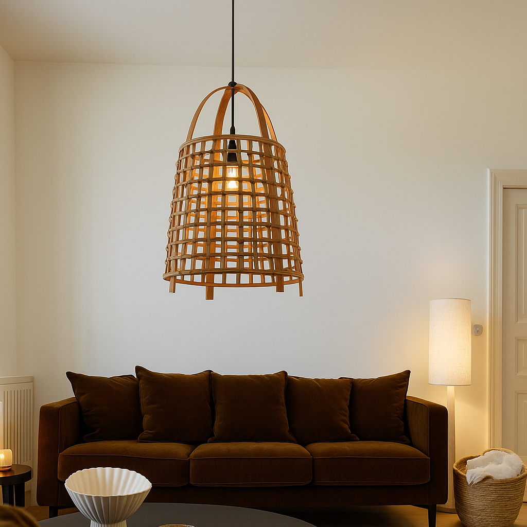 Suspension en bois tressé CÉLIA