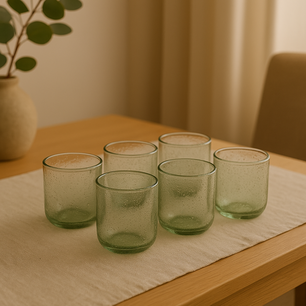Set de verres vert GIULIA (6 unités)