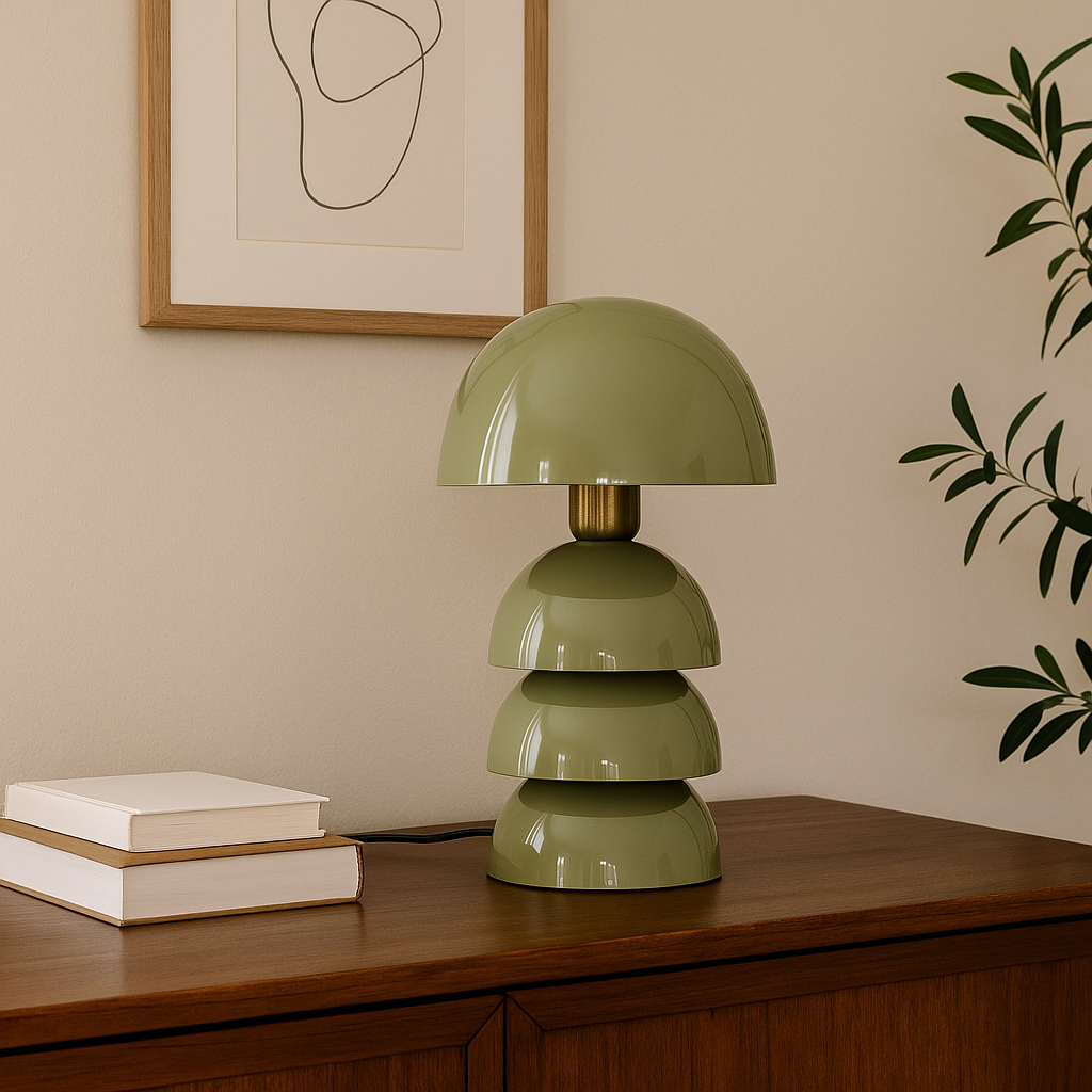 Lampe à poser design vert sauge