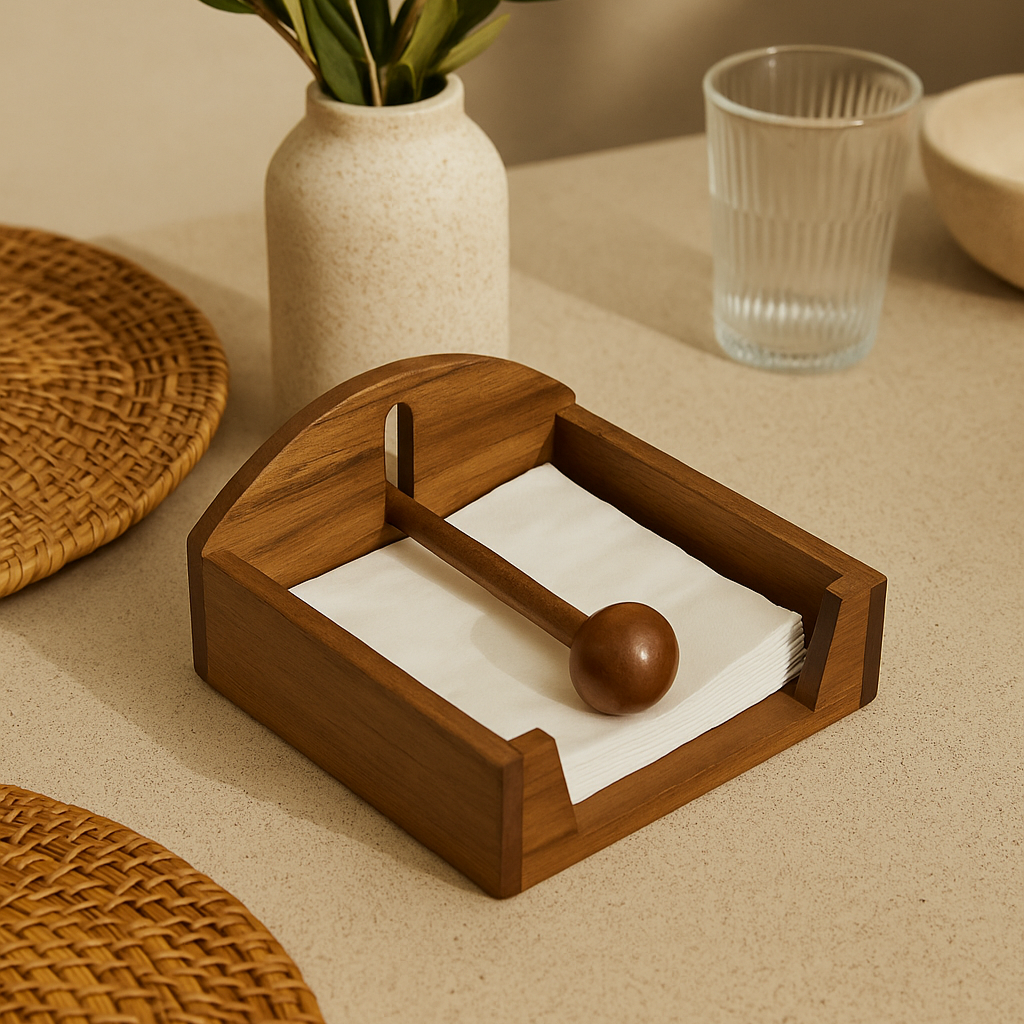 Porte-serviettes en bois d'acacia NILS