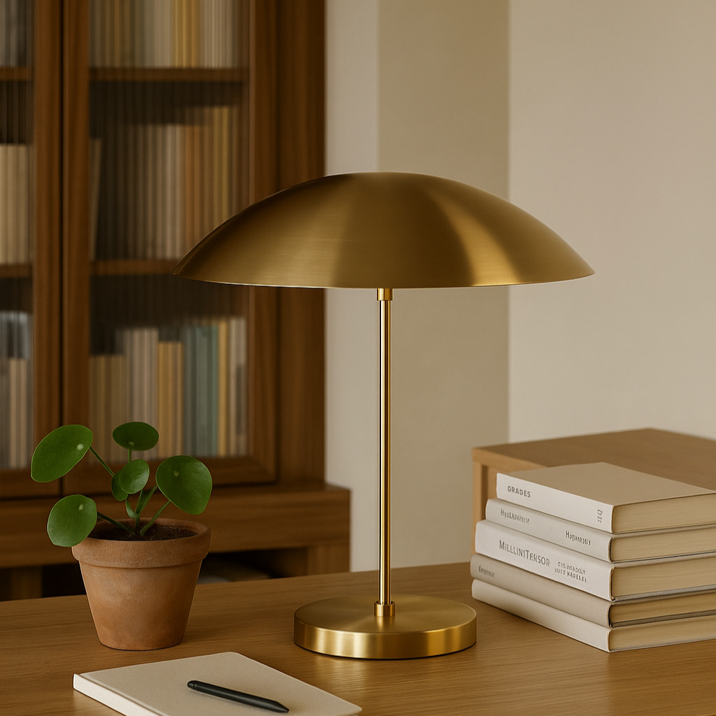 Lampe dorée design en métal brossé JADE