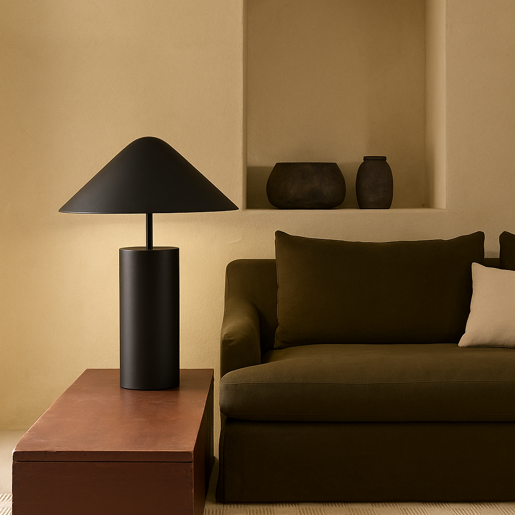 Lampe noire design en métal LISA