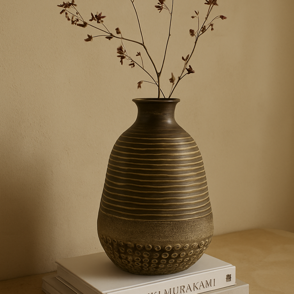 Vase en aluminium fait main EZRA