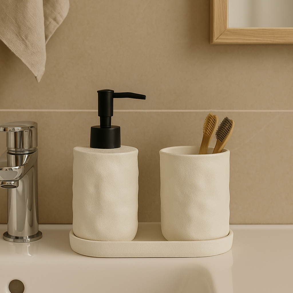 Ensemble de bain blanc et noir texturé ALBANE