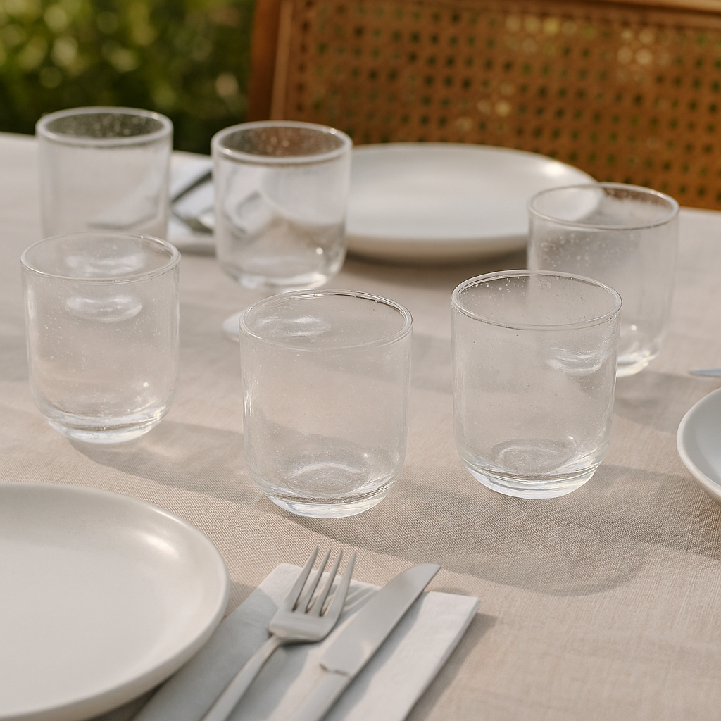 Set de verres transparents GIULIA (6 unités)