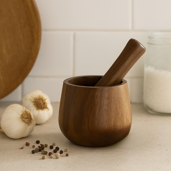 Mortier en bois d'acacia DAVID