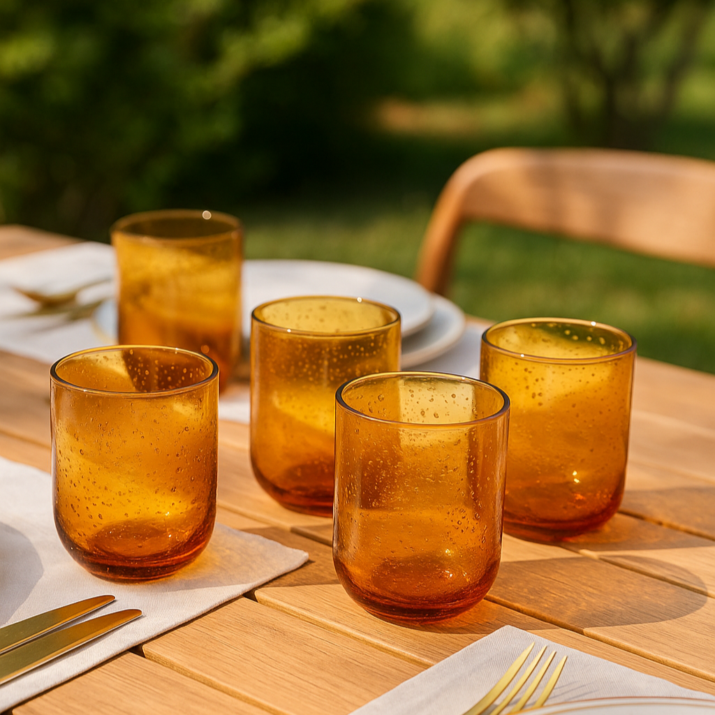 Set de verres ambre GIULIA (6 Unités)