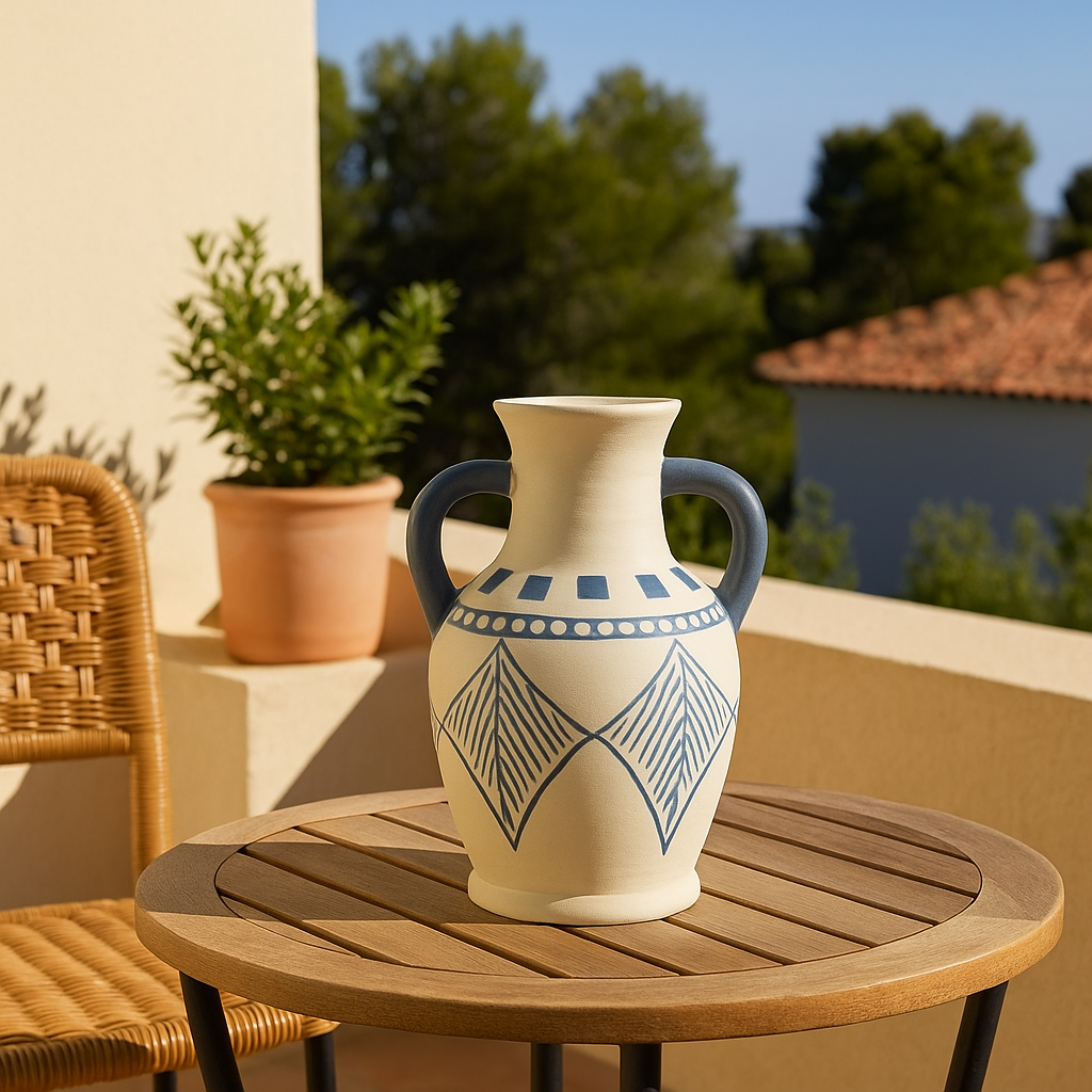 Grand vase en céramique esprit Méditerranée S