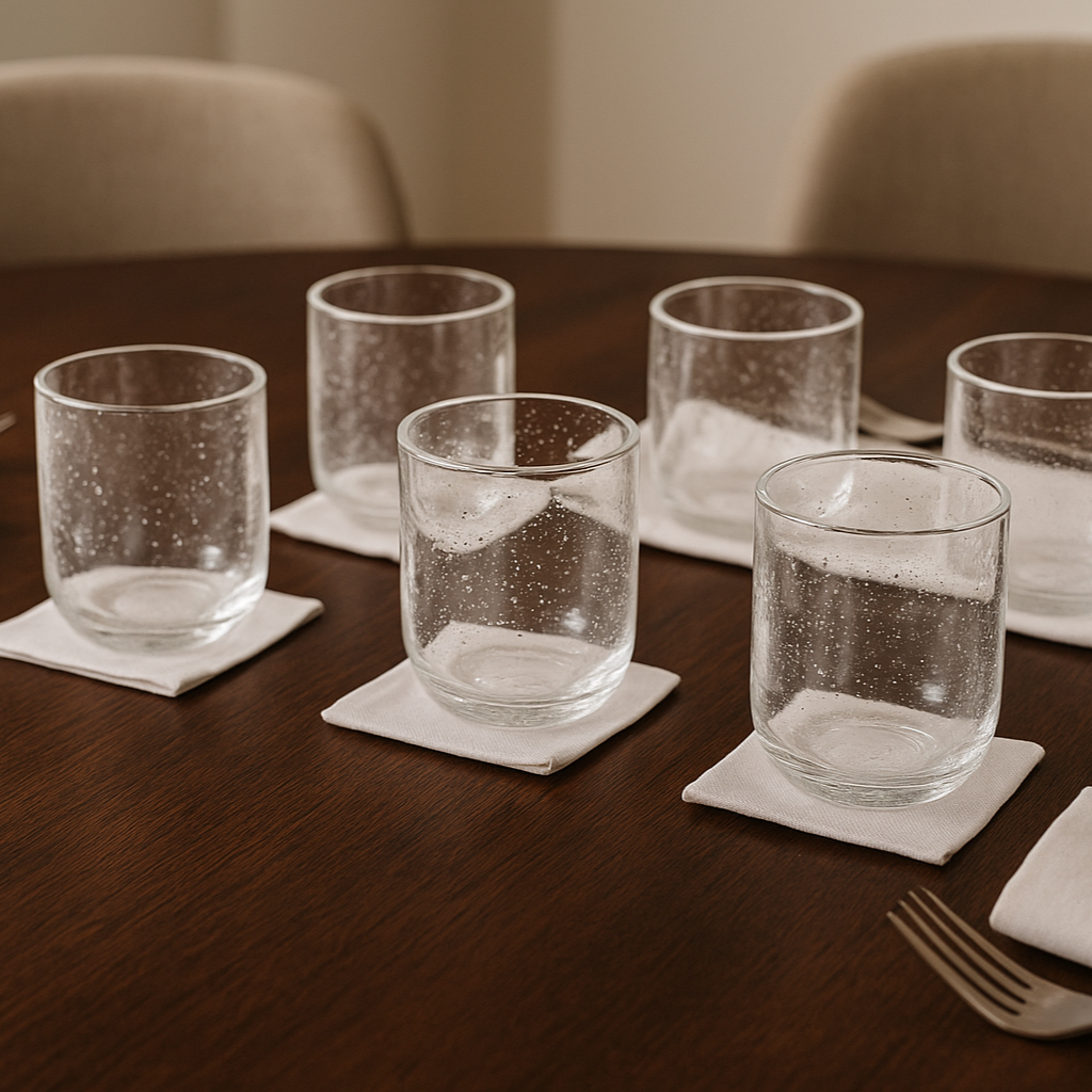 Set de verres transparents GIULIA (6 unités)
