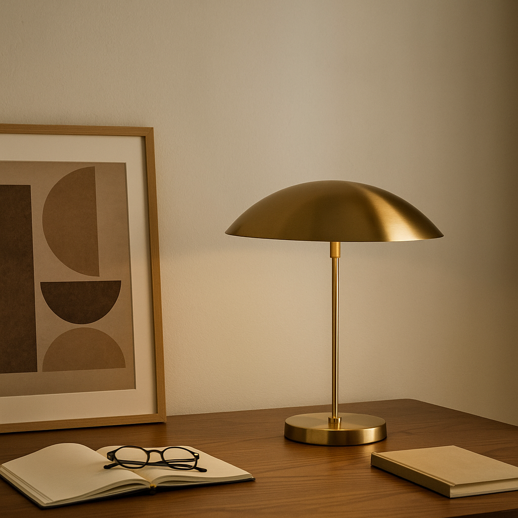Lampe dorée design en métal brossé JADE