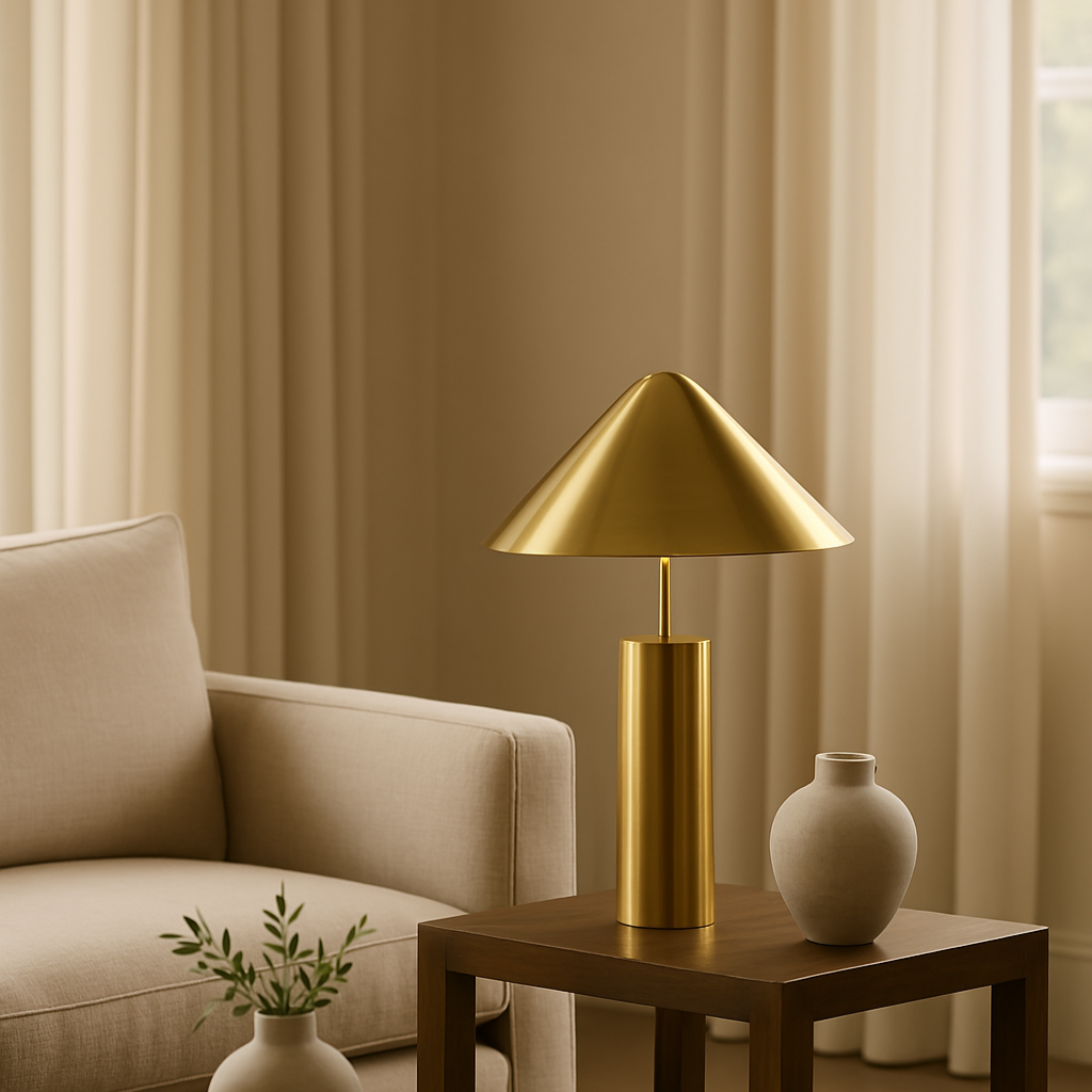 Lampe de bureau dorée LISA