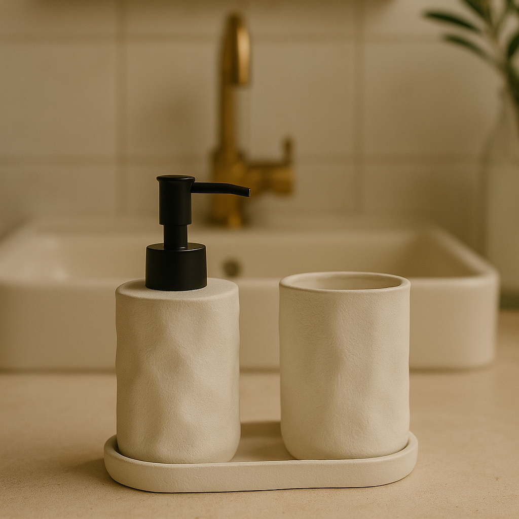 Ensemble de bain blanc et noir texturé ALBANE
