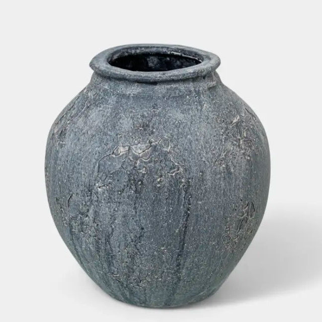 Vase en céramique style rustique gris VARLIA