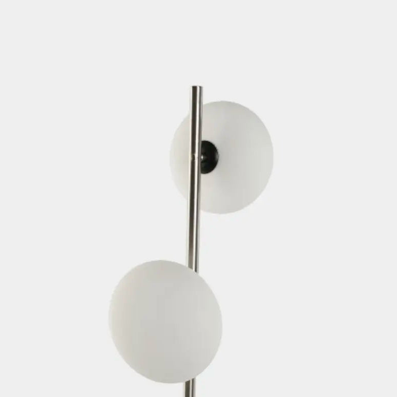 Lampe en aluminium et pied en marbre, LUCIE