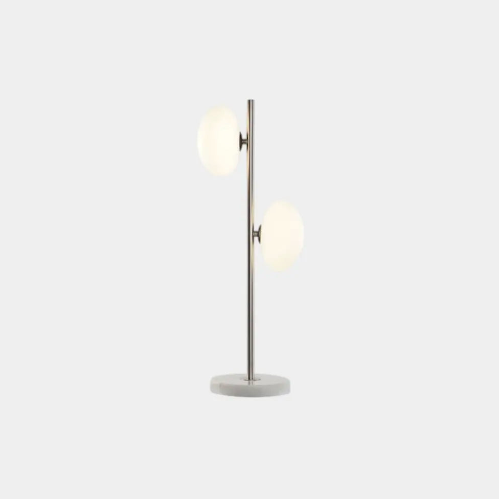 Lampe en aluminium et pied en marbre, LUCIE
