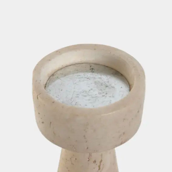 Bougeoir effet marbre beige, DANÉO