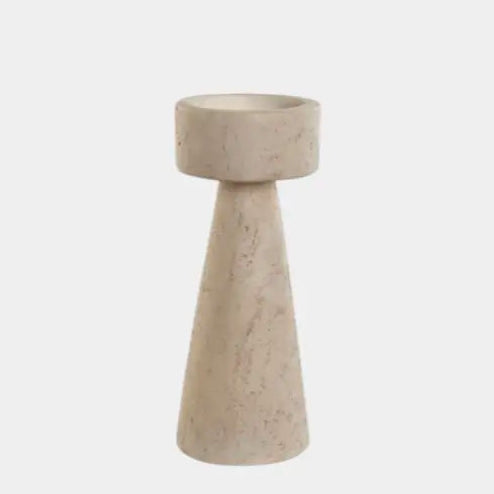 Bougeoir effet marbre beige, DANÉO