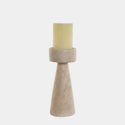 Bougeoir effet marbre beige, DANÉO