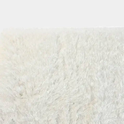 Tapis en fourrure blanche contenant de la soie, TEDDY S - 120 x 180