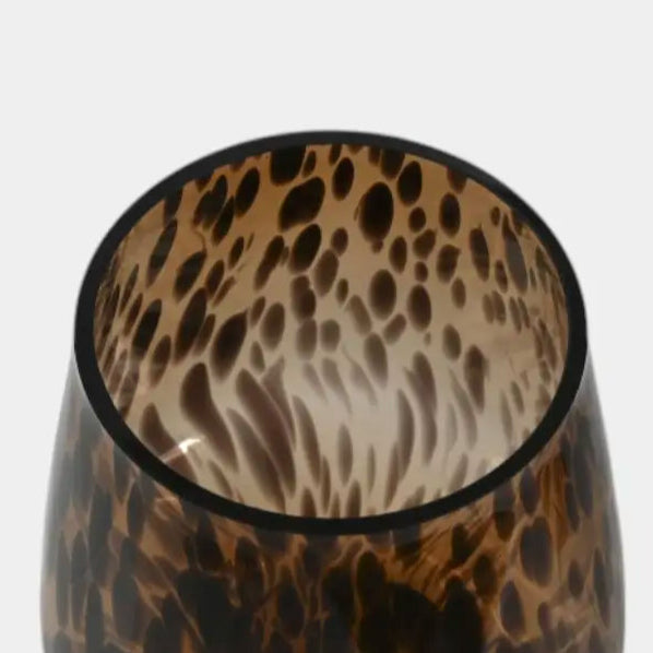 Vase tacheté marron et noir VALKYRIE