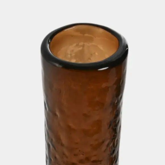 Bouteille décorative en verre fumé marron VICTOIRE L