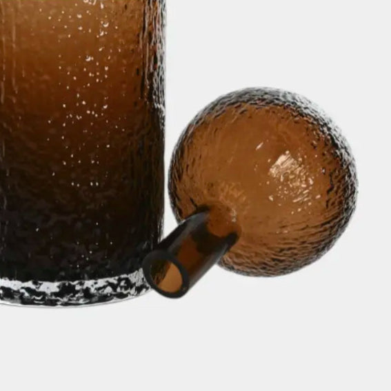 Bouteille décorative en verre fumé marron VICTOIRE L