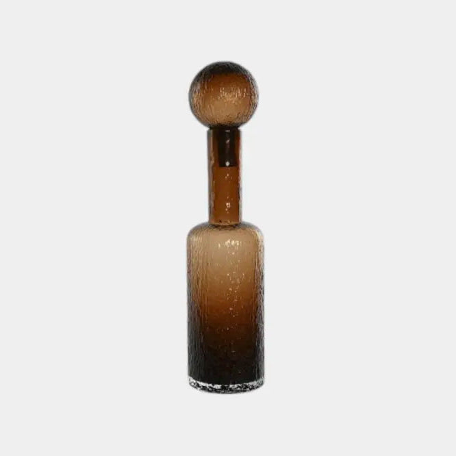 Bouteille décorative en verre fumé marron VICTOIRE L