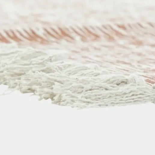 Tapis orangé à frange THELMA - 160 x 230