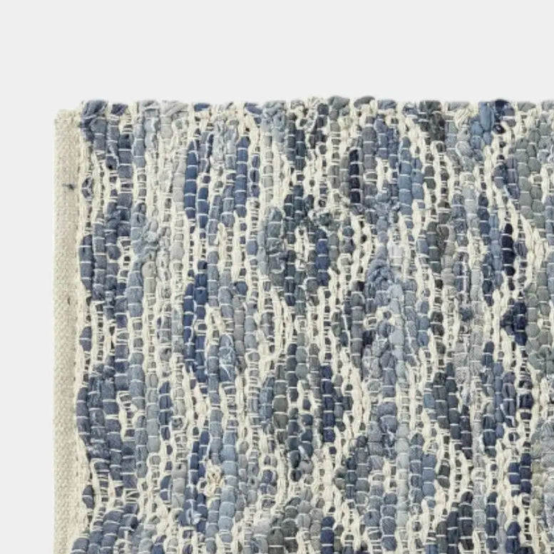 Tapis à motifs en jean TYLIO - 120 x 180