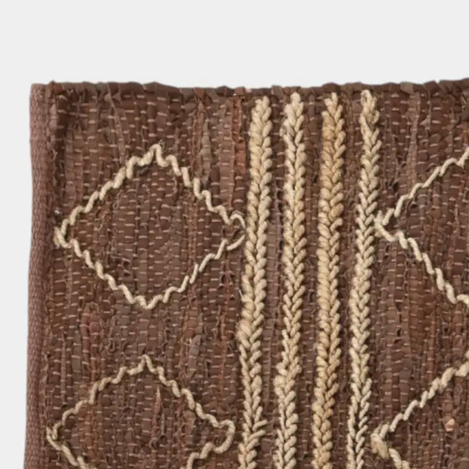 Tapis losange marron TRAVIS - 160 x 230