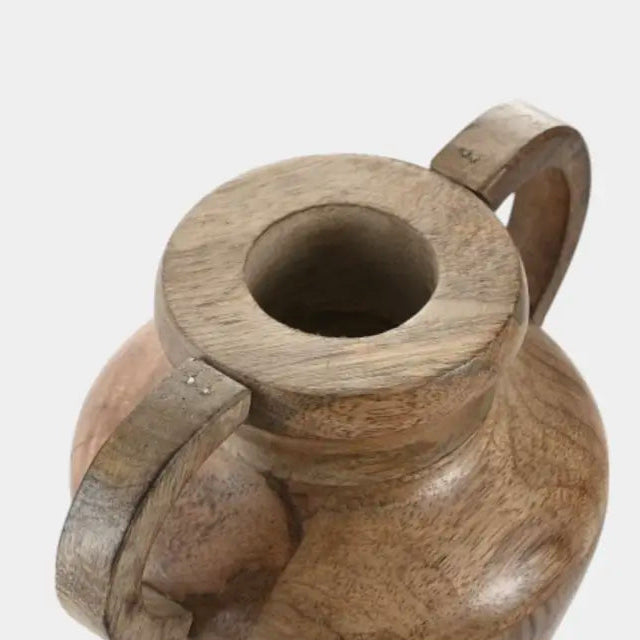 Vase avec anses en bois de manguier VENUS