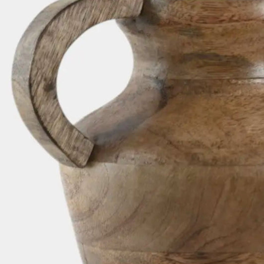 Vase avec anses en bois de manguier VENUS