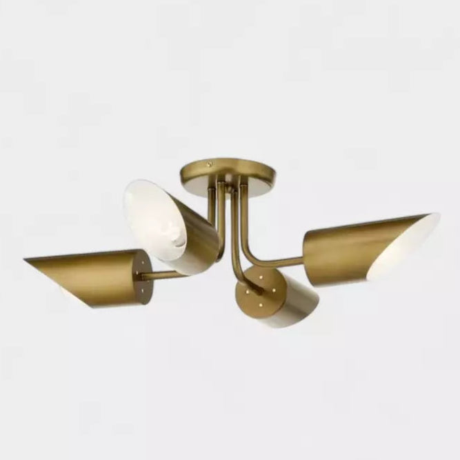 Suspension dorée 4 spots orientables AMARA