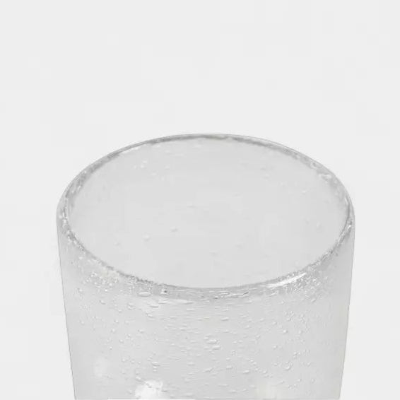 Set de 6 verres à pied transparents effet bullé GIULIA