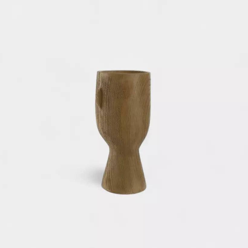 Vase sculpture visage