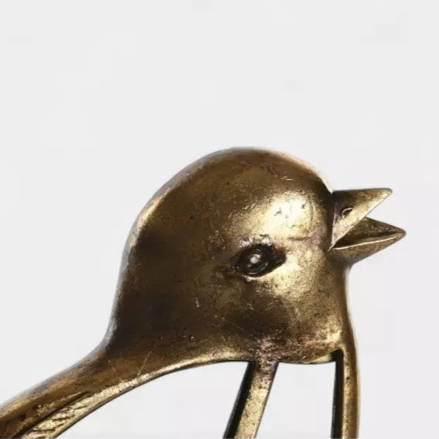 Miroir décoratif doré en forme d’oiseau