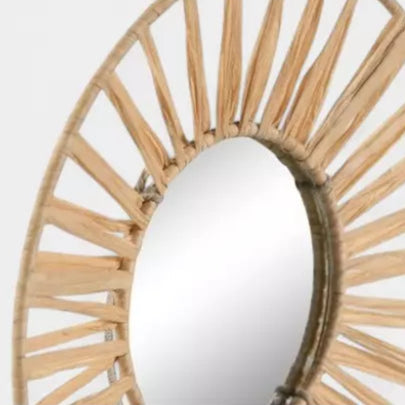 Miroirs décoratifs en raphia MIA – Lot de 3