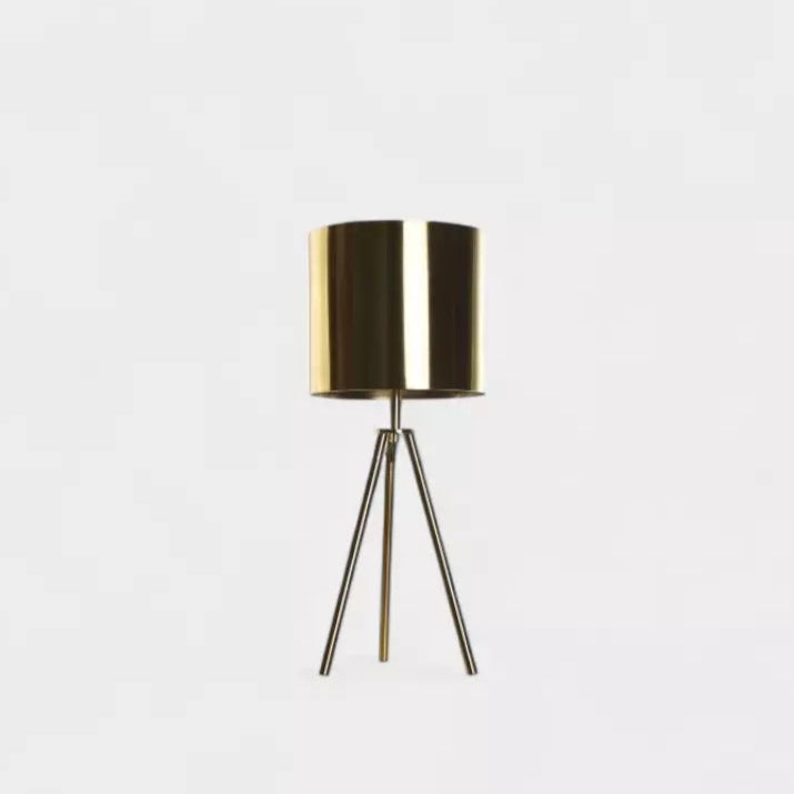 Lampe dorée sur trépied OLONNE