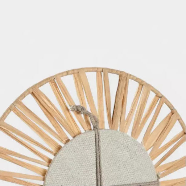 Miroirs décoratifs en raphia MIA – Lot de 3