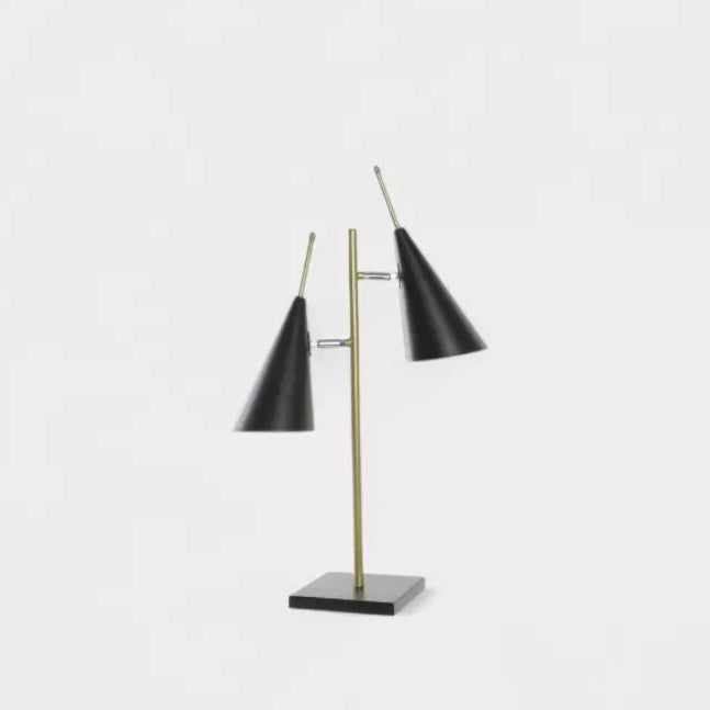 Lampe de bureau noire et dorée ALTO