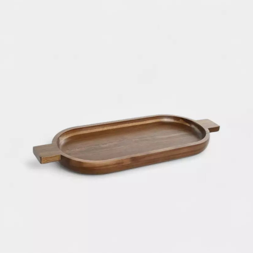 Plateau en bois d’acacia avec poignée SIENNA