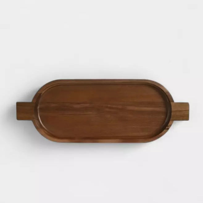 Plateau en bois d’acacia avec poignée SIENNA