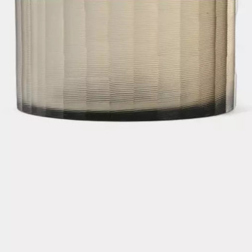 Vase nervure fumé gris MILO
