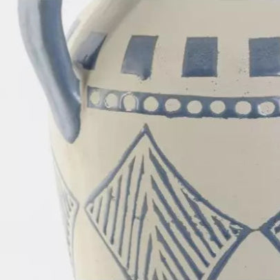 Grand vase en céramique esprit Méditerranée S