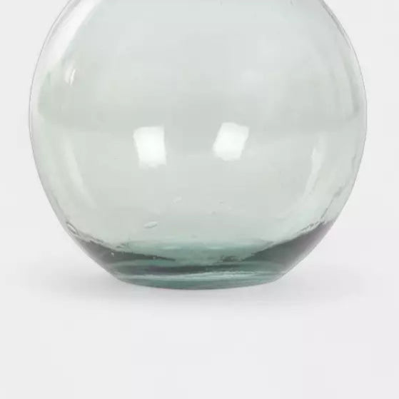 Vase en verre soufflé vert transparent CALYPSO