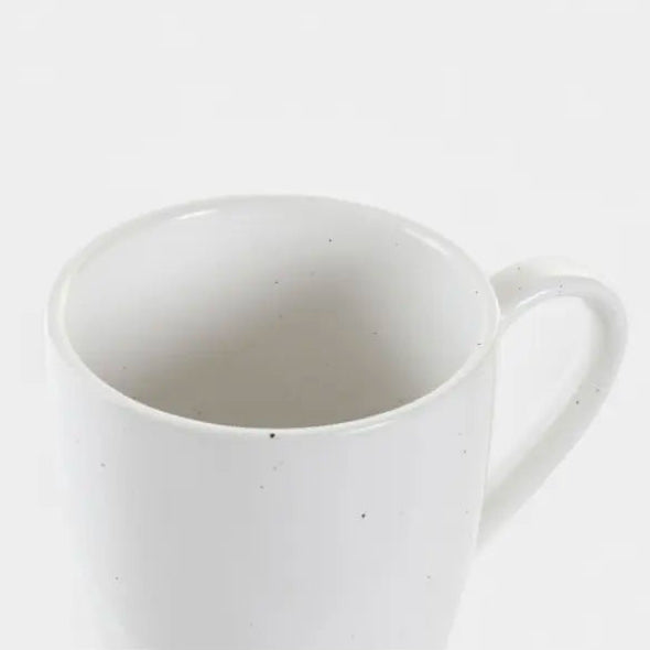 Ensemble de 4 mugs DKD Home Decor Blanc Naturel Bois d'hévéa Grès 300 ml 19 x 13 x 31 cm