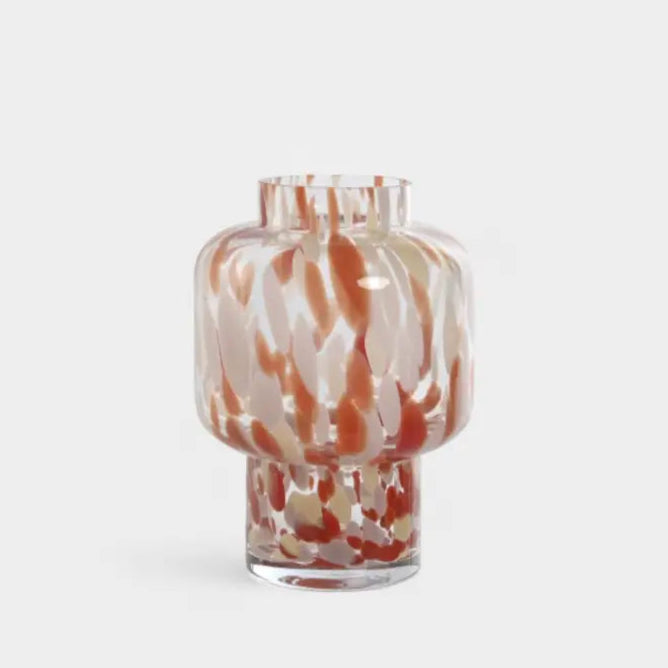 Vase tacheté en verre et saumon VINNIE