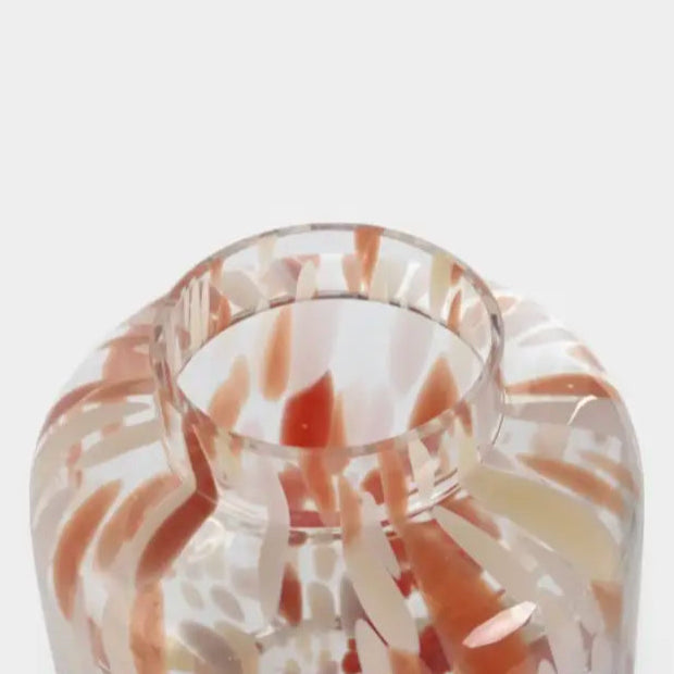Vase tacheté en verre et saumon VINNIE